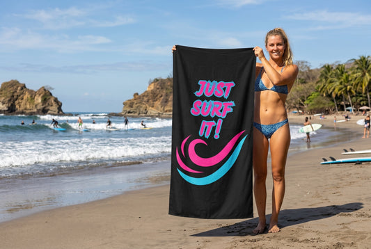 JUST SURF IT! - BEACH FREAK© Mink-Cotton Towel