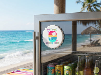 don't worry beach happy! - BEACH FREAK© Magnetic Bottle Opener