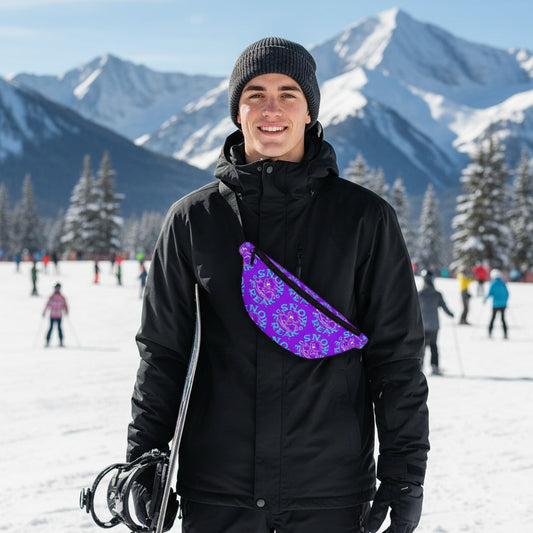 NEON BLUE 'N' WHITE SNOW FREAK© FANNY PAK