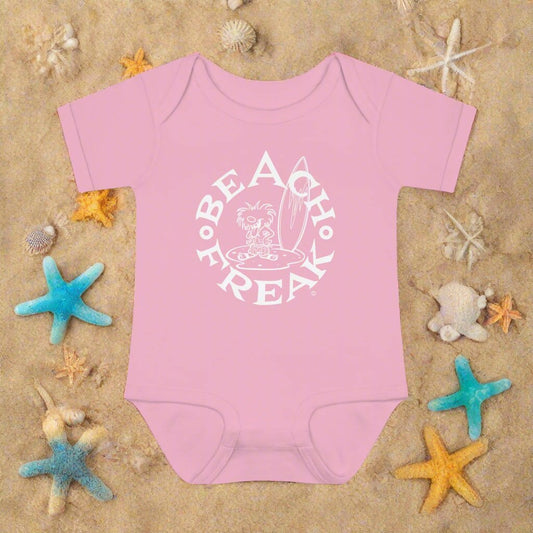 WHITE BEACH FREAK© Baby Rib Bodysuit