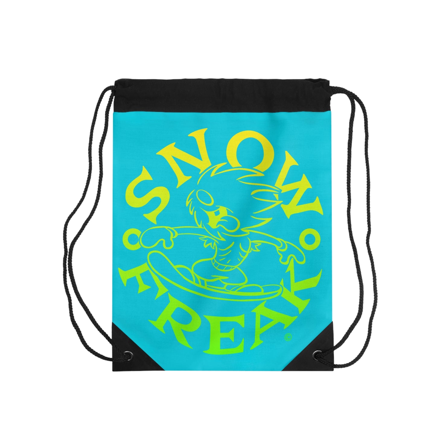 LIME 'N' YELLOW SNOW FREAK© Drawstring Bag