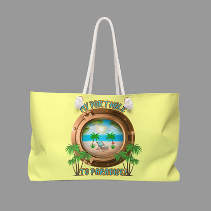 MY PORTHOLE TO PARADISE - BEACH FREAK© Weekender Bag