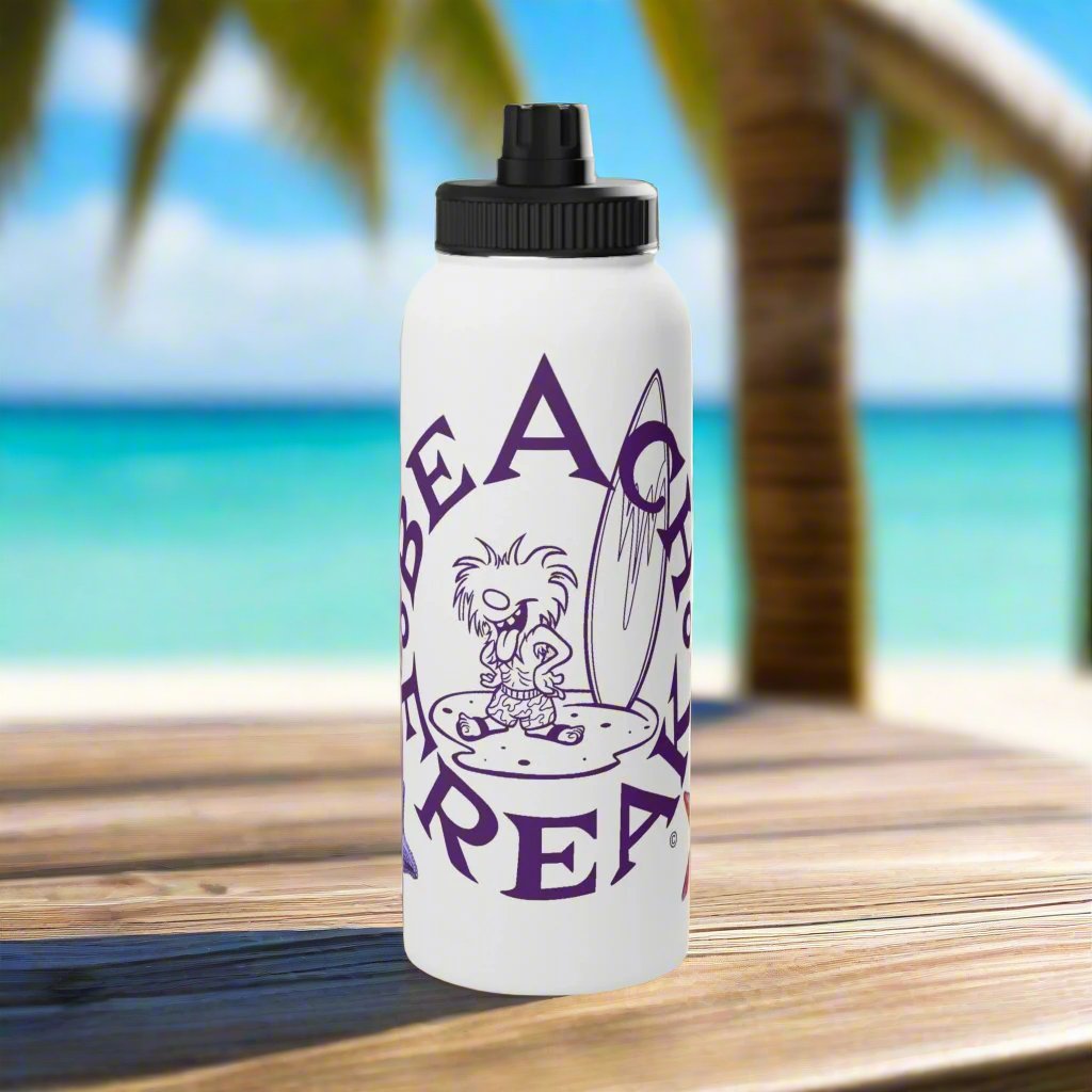 Purple BEACH FREAK© Stainless Steel sport Water Bottle