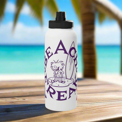 Purple BEACH FREAK© Stainless Steel sport Water Bottle