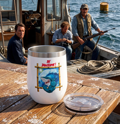 BE JAWSOME! - BEACH FREAK© Chill Wine Tumbler