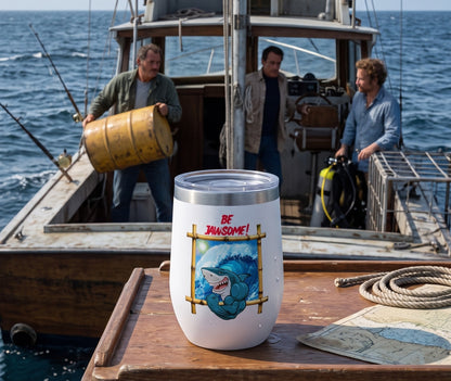 BE JAWSOME! - BEACH FREAK© Chill Wine Tumbler