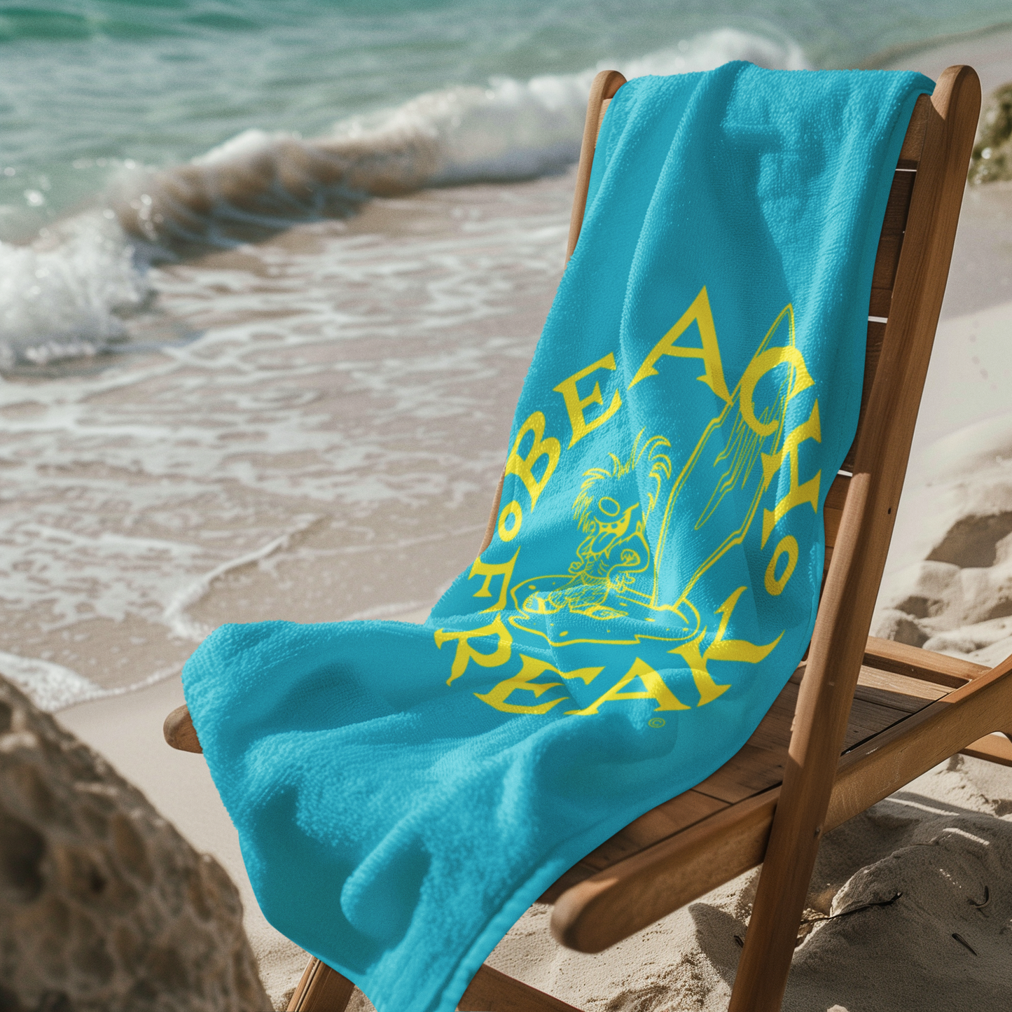 YELLOW BEACH FREAK© Mink-Cotton Towel