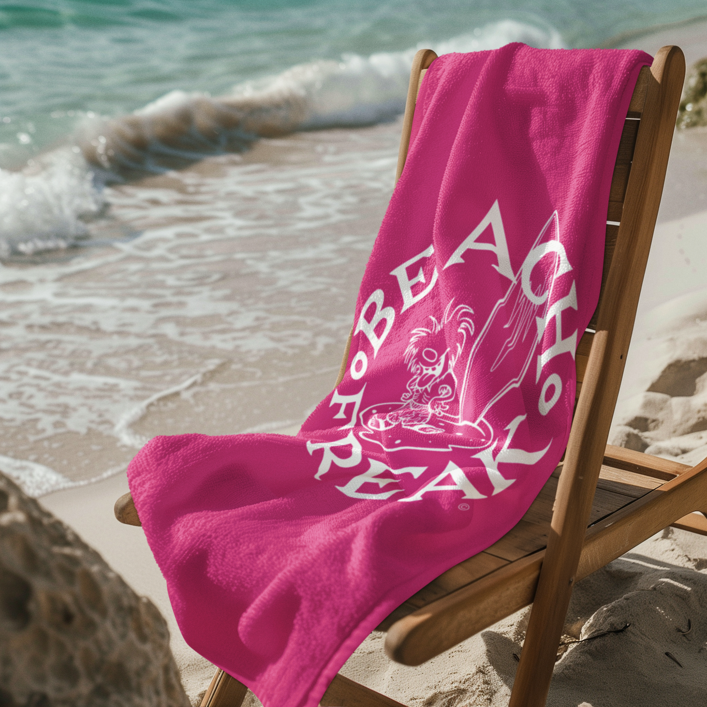 WHITE BEACH FREAK© Mink-Cotton Towel