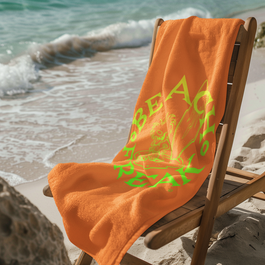 LIME & YELLOW BEACH FREAK© Mink-Cotton Towel