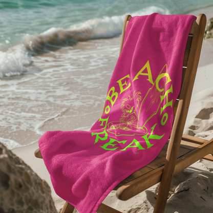 LIME 'N' YELLOW BEACH FREAK© Mink-Cotton Towel
