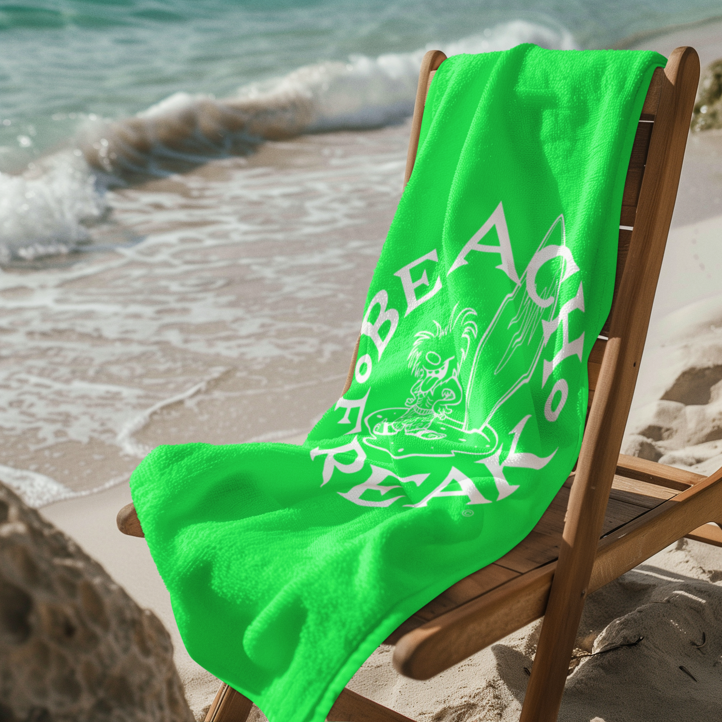 WHITE BEACH FREAK© Mink-Cotton Towel