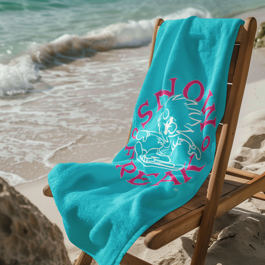 PINK 'N' WHITE SNOW FREAK© Mink-Cotton Towel