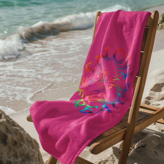 TIE-DYE SNOW FREAK© Mink-Cotton Towel
