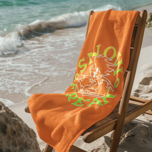 LIME 'N' YELLOW SNOW FREAK© Mink-Cotton Towel