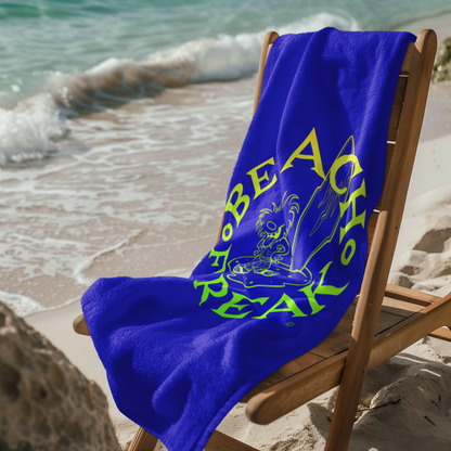 LIME 'N' YELLOW BEACH FREAK© Mink-Cotton Towel