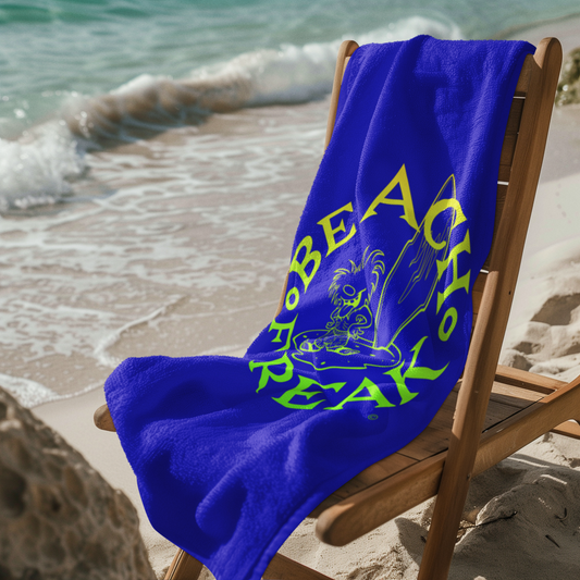LIME 'N' YELLOW BEACH FREAK© Mink-Cotton Towel
