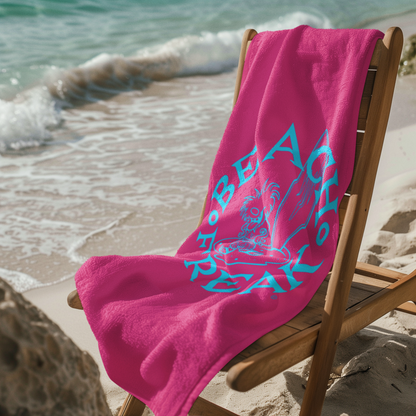 NEON BLUE BEACH FREAK© Mink-Cotton Towel
