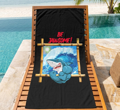 BE JAWSOME! MUY GRANDE 36" X 72" - BEACH FREAK© MINK COTTON TOWEL