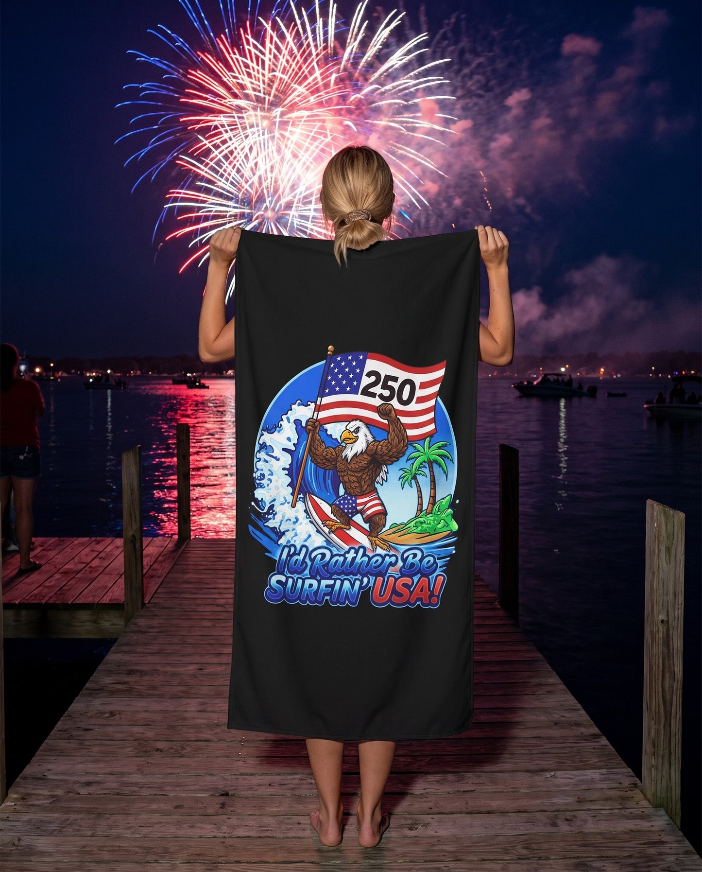 SURFIN' USA FREEDOM 250 LIMITED EDITION - BEACH FREAK© Mink-Cotton Towel