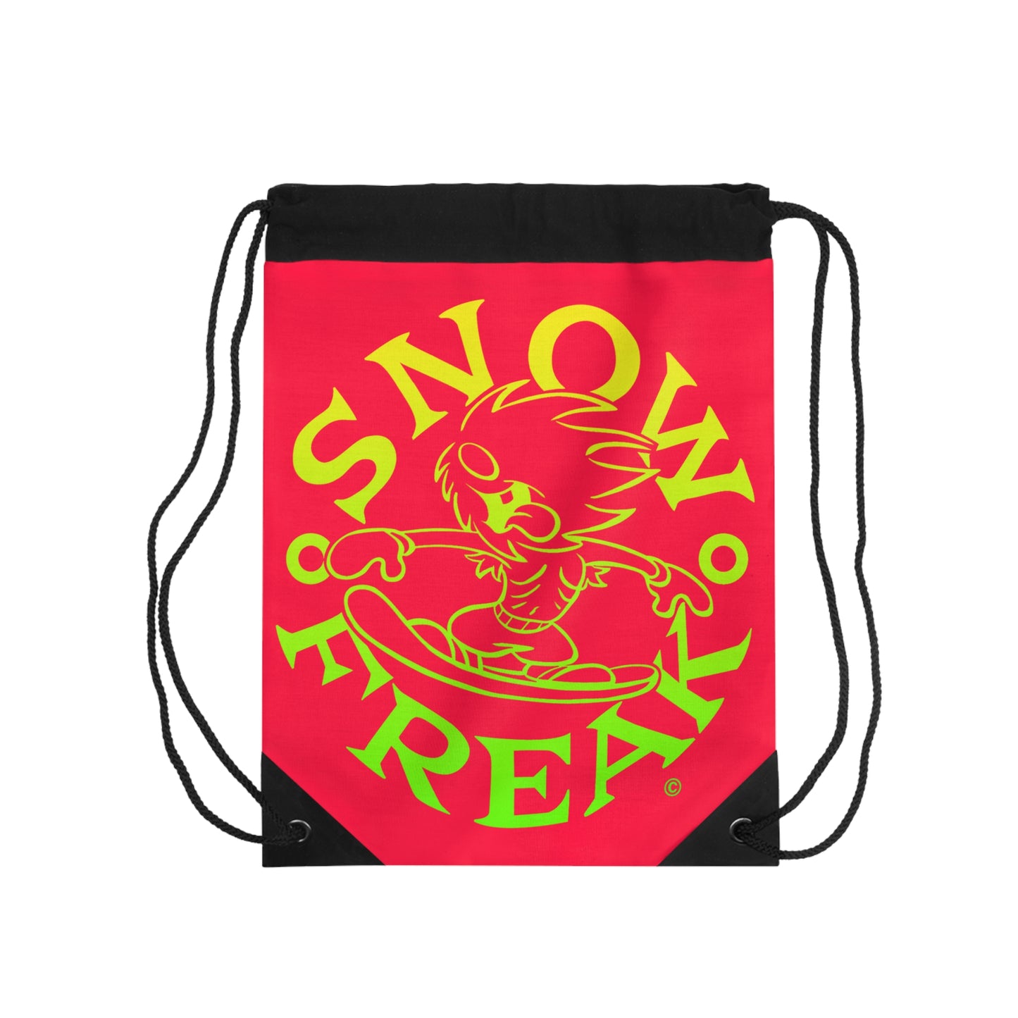 LIME 'N' YELLOW SNOW FREAK© Drawstring Bag