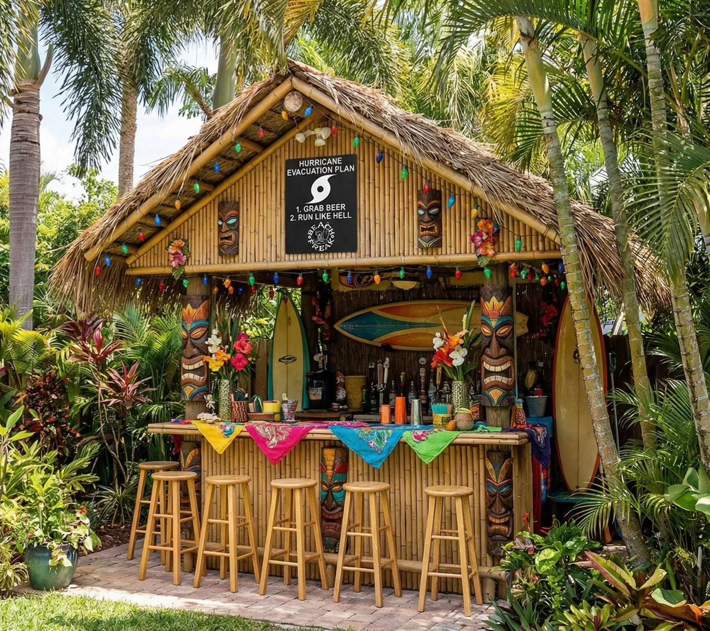 FREAK'N BEACH'N EVACUATION SIGN