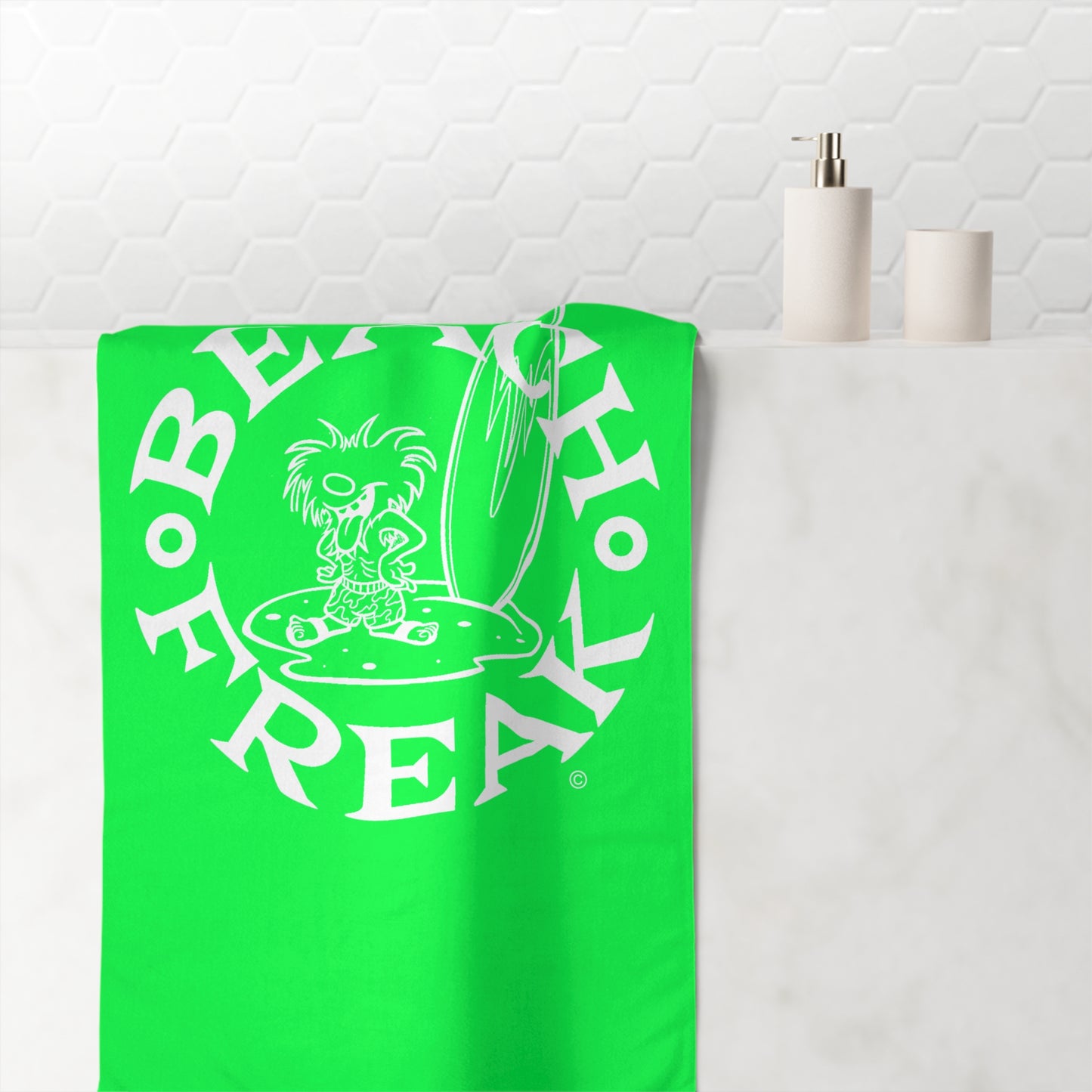 WHITE BEACH FREAK© Mink-Cotton Towel