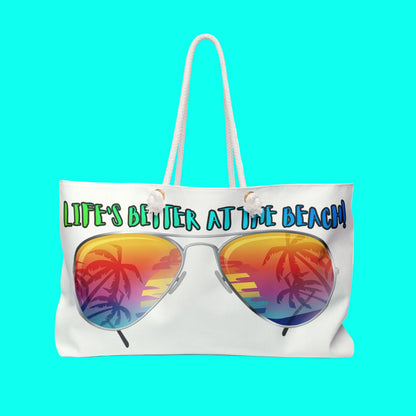 LIFE'S BETTER AT THE BEACH! - BEACH FREAK© Weekender Bag