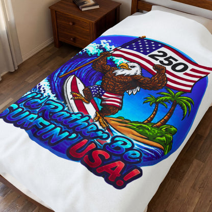 SURFIN' USA FREEDOM 250 LIMITED EDITION - BEACH FREAK© Plush Blanket