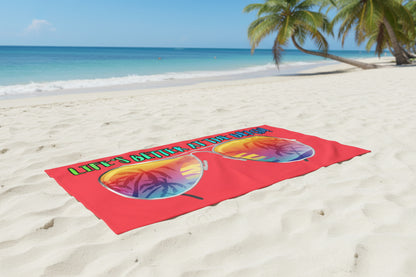 LIFE'S BETTER AT THE BEACH! BEACH FREAK© OVERSIZED 36" X 72" MINK COTTON TOWEL