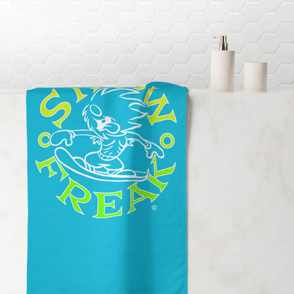 LIME 'N' YELLOW SNOW FREAK© Mink-Cotton Towel