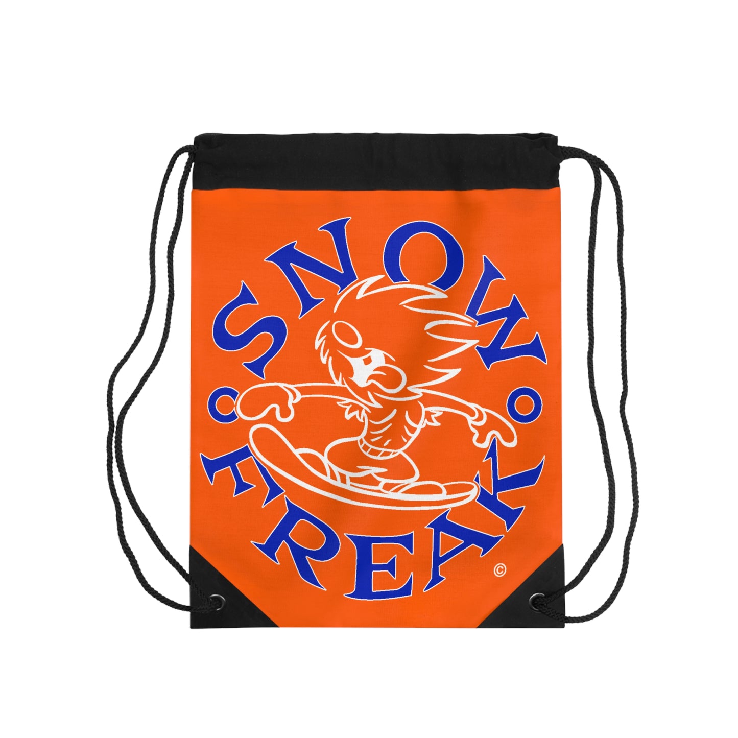 BLUE 'N' WHITE SNOW FREAK© Drawstring Bag