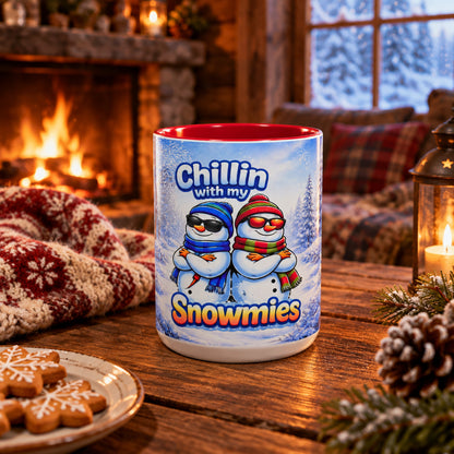 CHILLIN WITH MY SNOWMIES - SNOW FREAK© 15 OZ. MUG