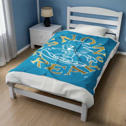 GOLD N' WHITE SNOW FREAK© Velveteen Plush Blanket