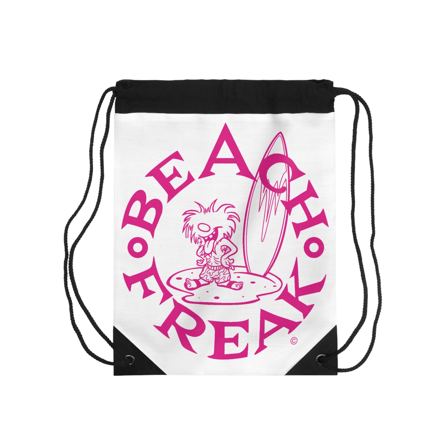 PINK BEACH FREAK© Drawstring Bag