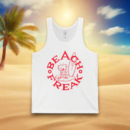 NEON RED BEACH FREAK© JERSEY TANK