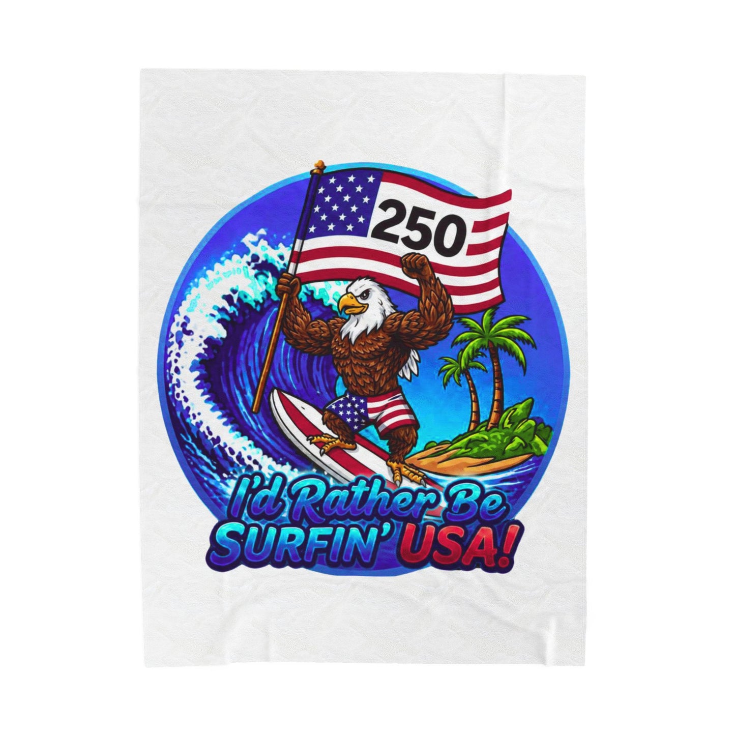 SURFIN' USA FREEDOM 250 LIMITED EDITION - BEACH FREAK© Plush Blanket