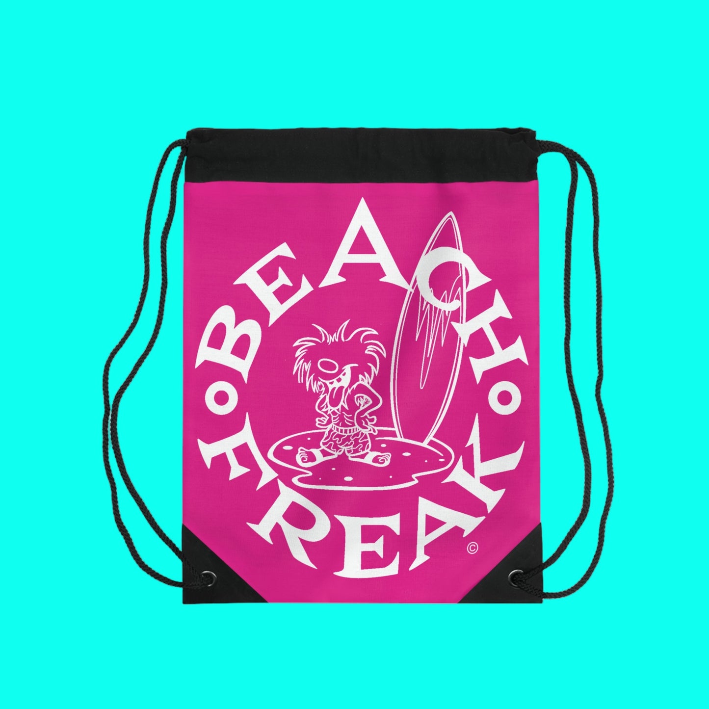 WHITE BEACH FREAK© Drawstring Bag