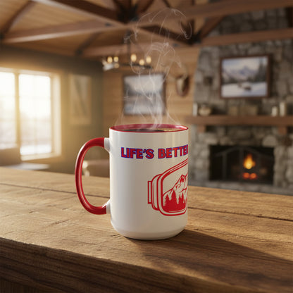 LIFE'S BETTER ON THE SLOPES! - SNOW FREAK© 15 OZ. MUG
