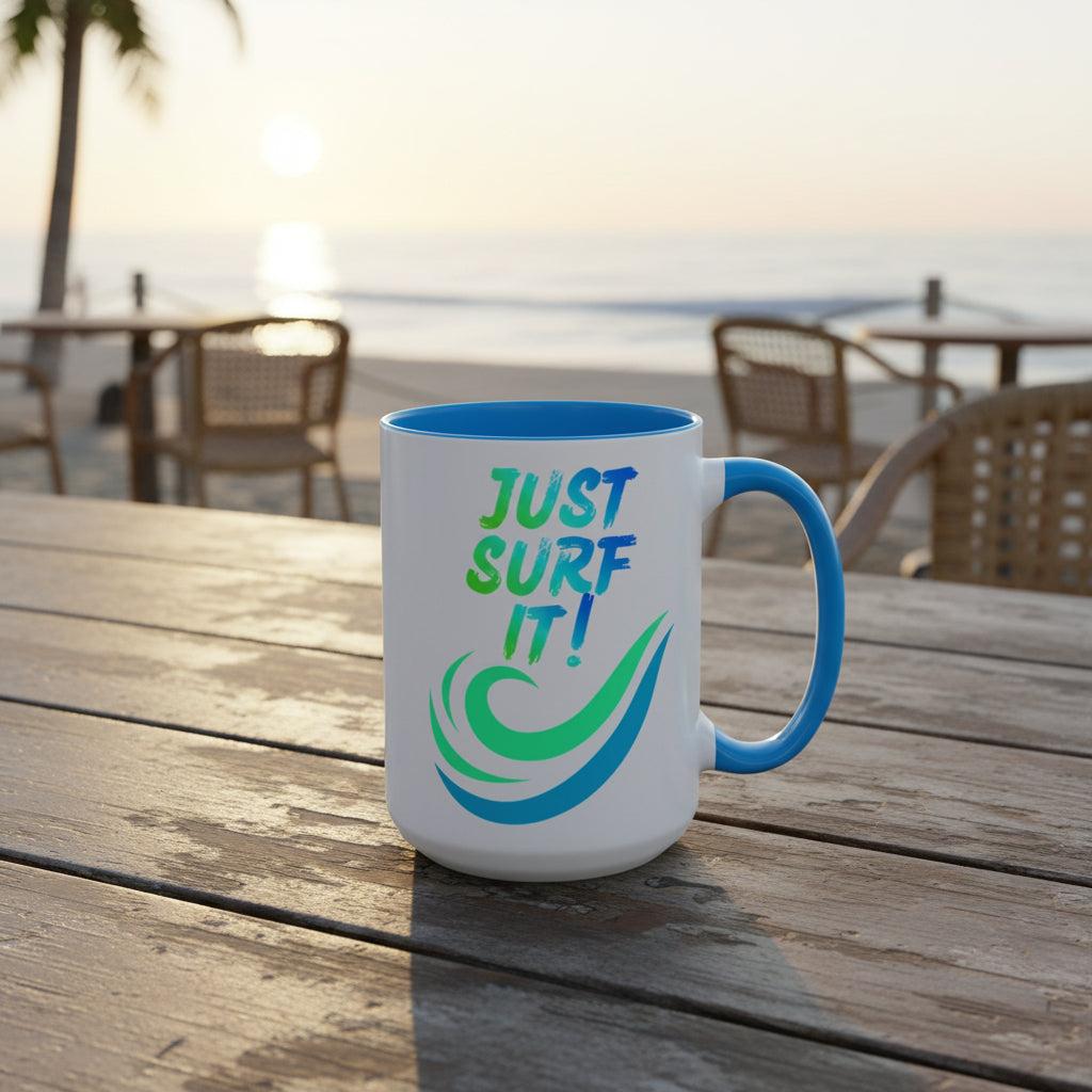 JUST SURF IT! BEACH FREAK© 15 OZ. MUG