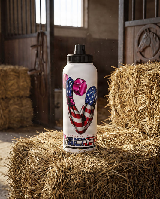 JACKED™ USA WOMEN'S 'GET FLEXED' Stainless Steel SPORT Water Bottle