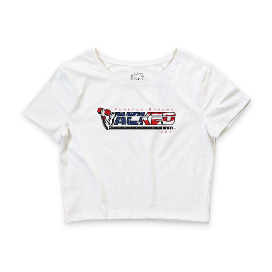 JACKED USA WOMEN'S CROP TEE