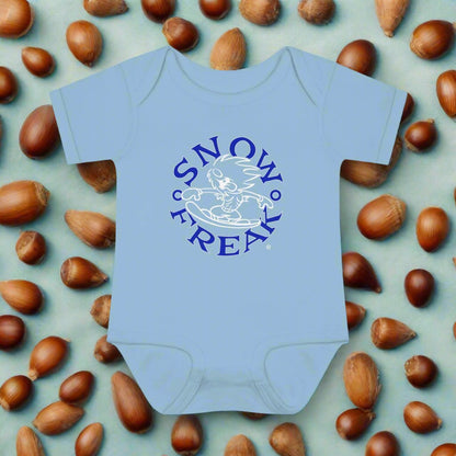 BLUE & WHITE SNOW FREAK© Baby Rib Bodysuit