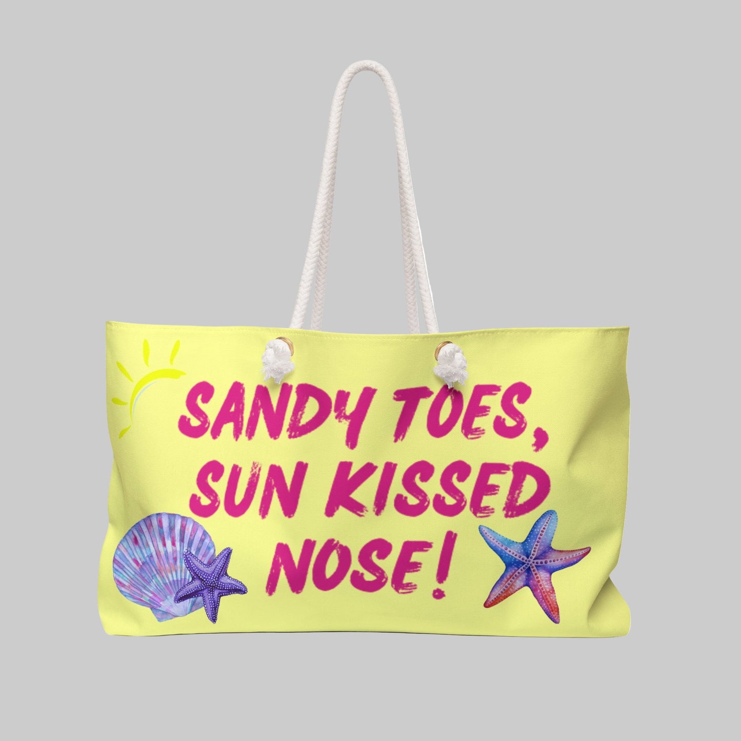 SANDY TOES, SUN KISSED NOSE! - BEACH FREAK© Weekender Bag
