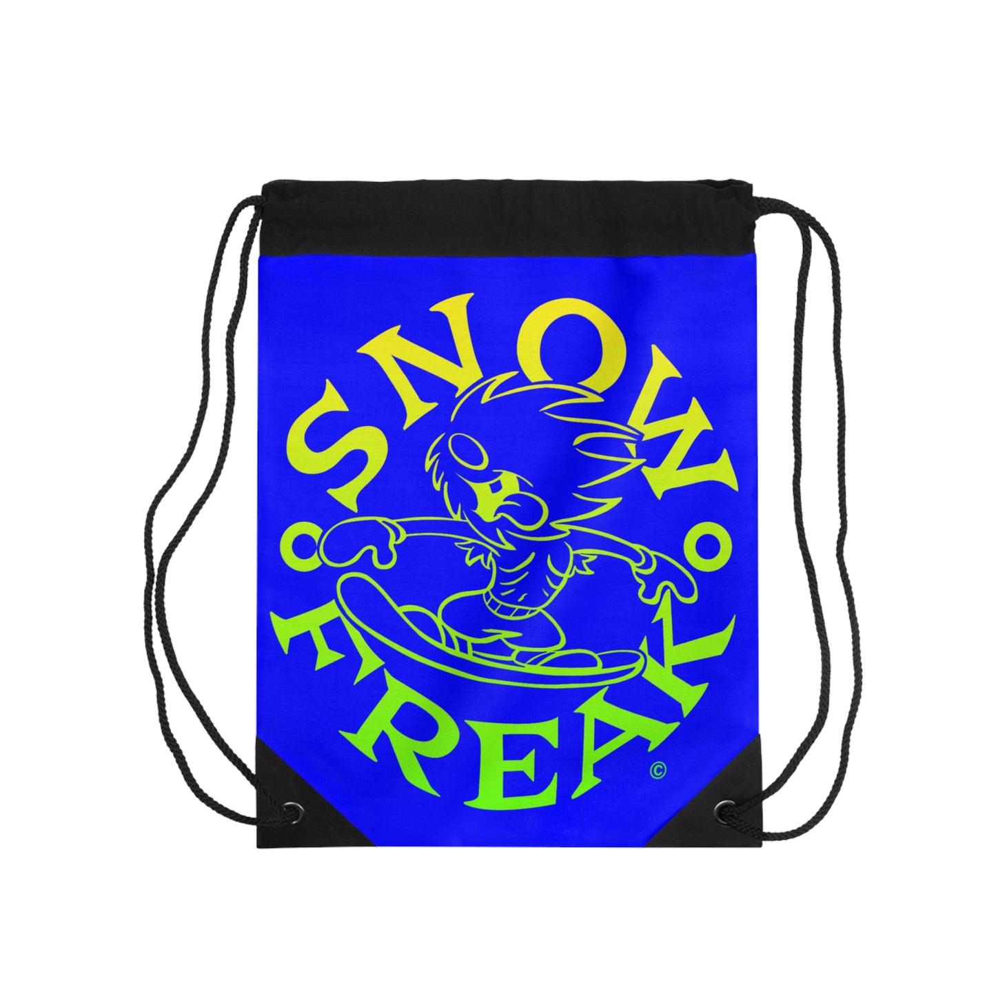 LIME 'N' YELLOW SNOW FREAK© Drawstring Bag