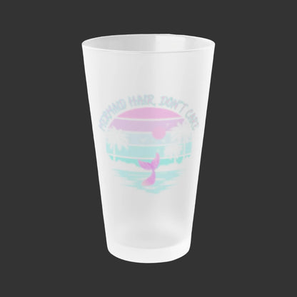 MERMAID HAIR, DON'T CARE - BEACH FREAK© Frosted Pint Glass