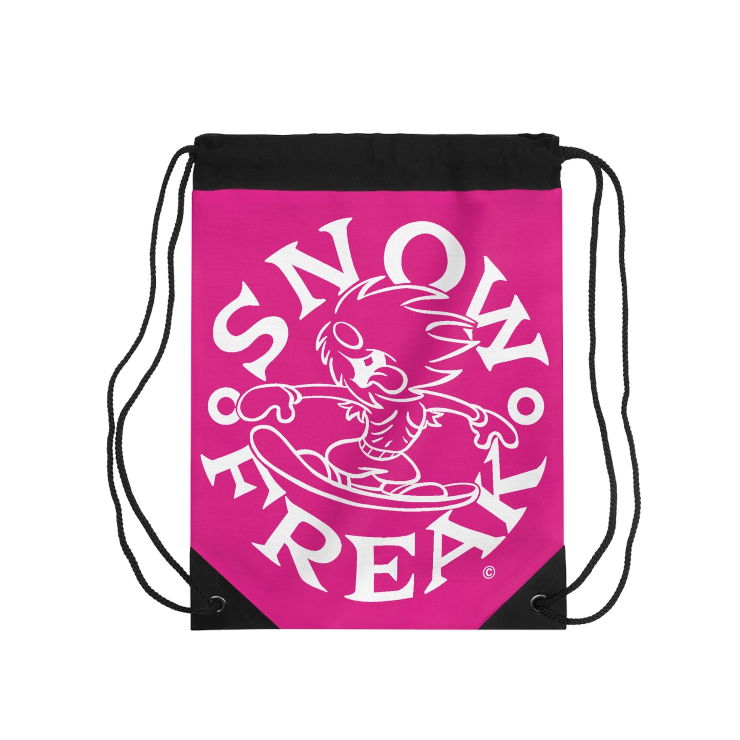 WHITE SNOW FREAK© Drawstring Bag