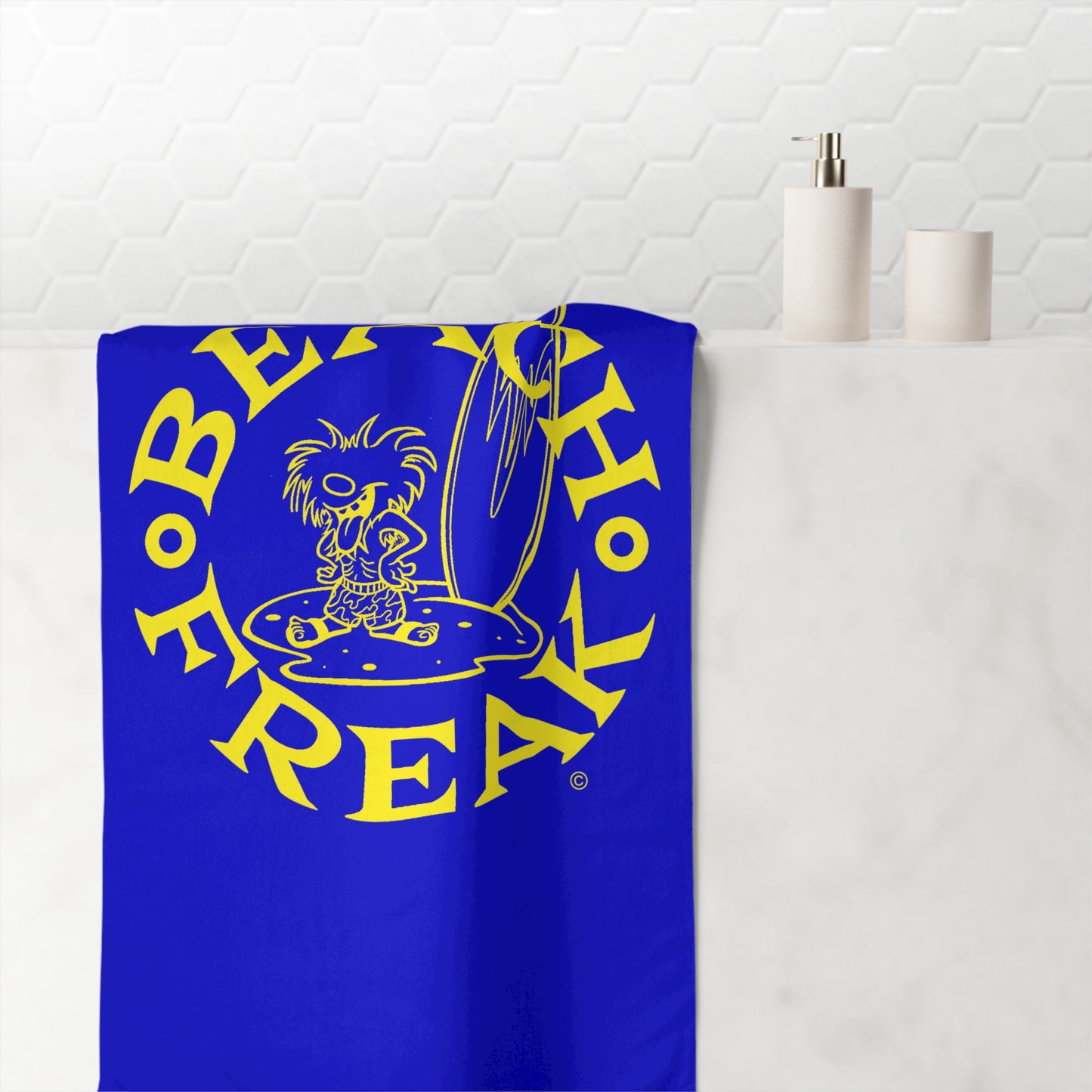 YELLOW BEACH FREAK© Mink-Cotton Towel