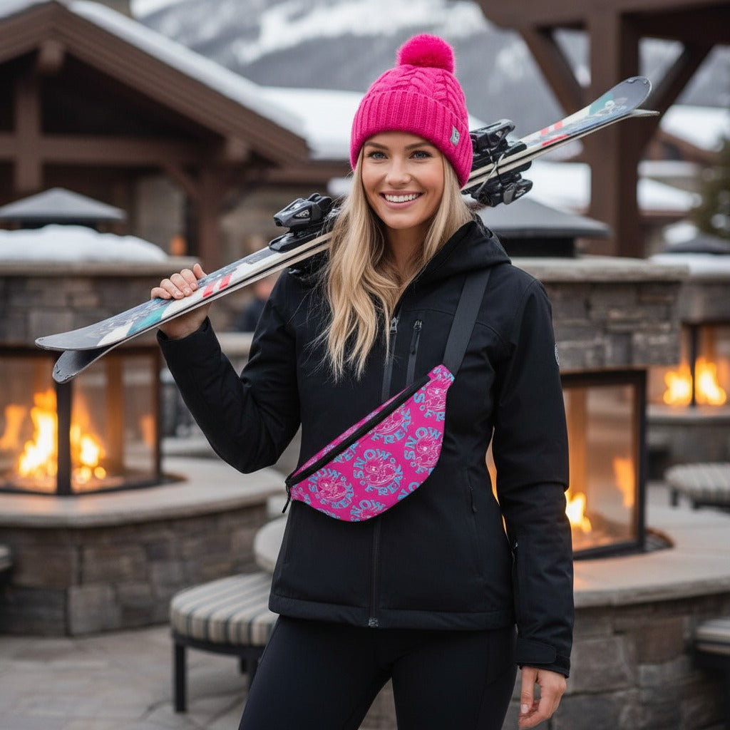 NEON BLUE 'N' WHITE SNOW FREAK© FANNY PAK