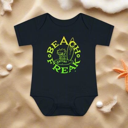LIME & YELLOW BEACH FREAK© Baby Rib Bodysuit