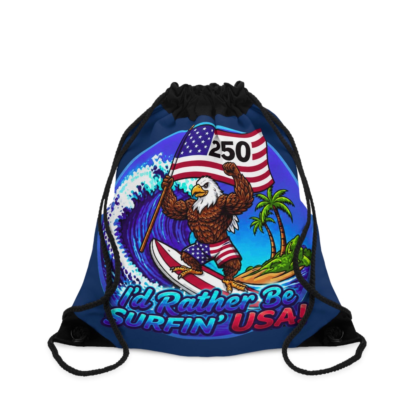 SURFIN' USA BALD EAGLE 250 LIMITED EDITION - BEACH FREAK© Drawstring Bag